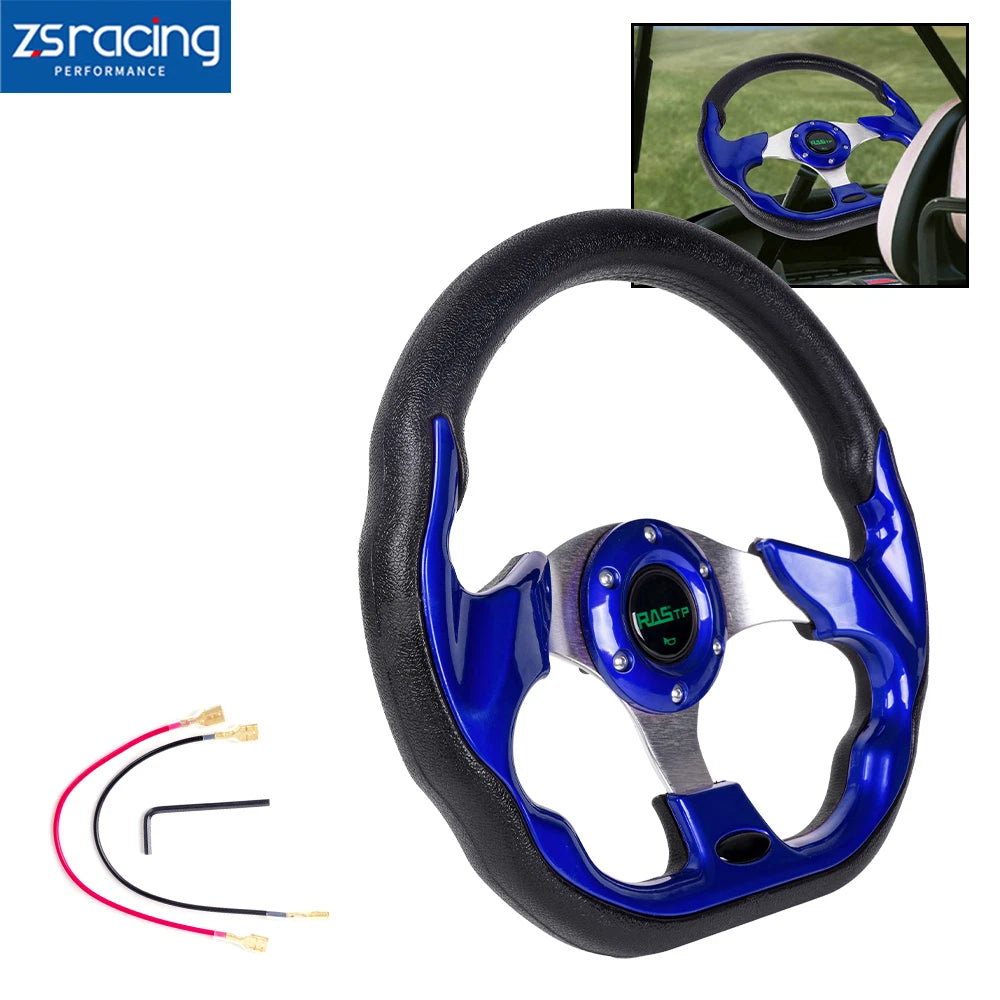 320mm Blue Steering Wheel for EZGO TXT RXV Yamaha Club Car