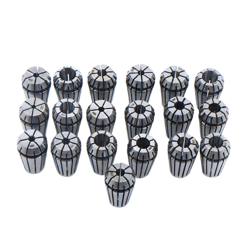 19Pcs Spring Collet Set for CNC Milling Lathe Tool