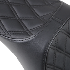 Predator III Seat for Harley-Davidson (2014–2023) - Double Diamond, Black Stitching