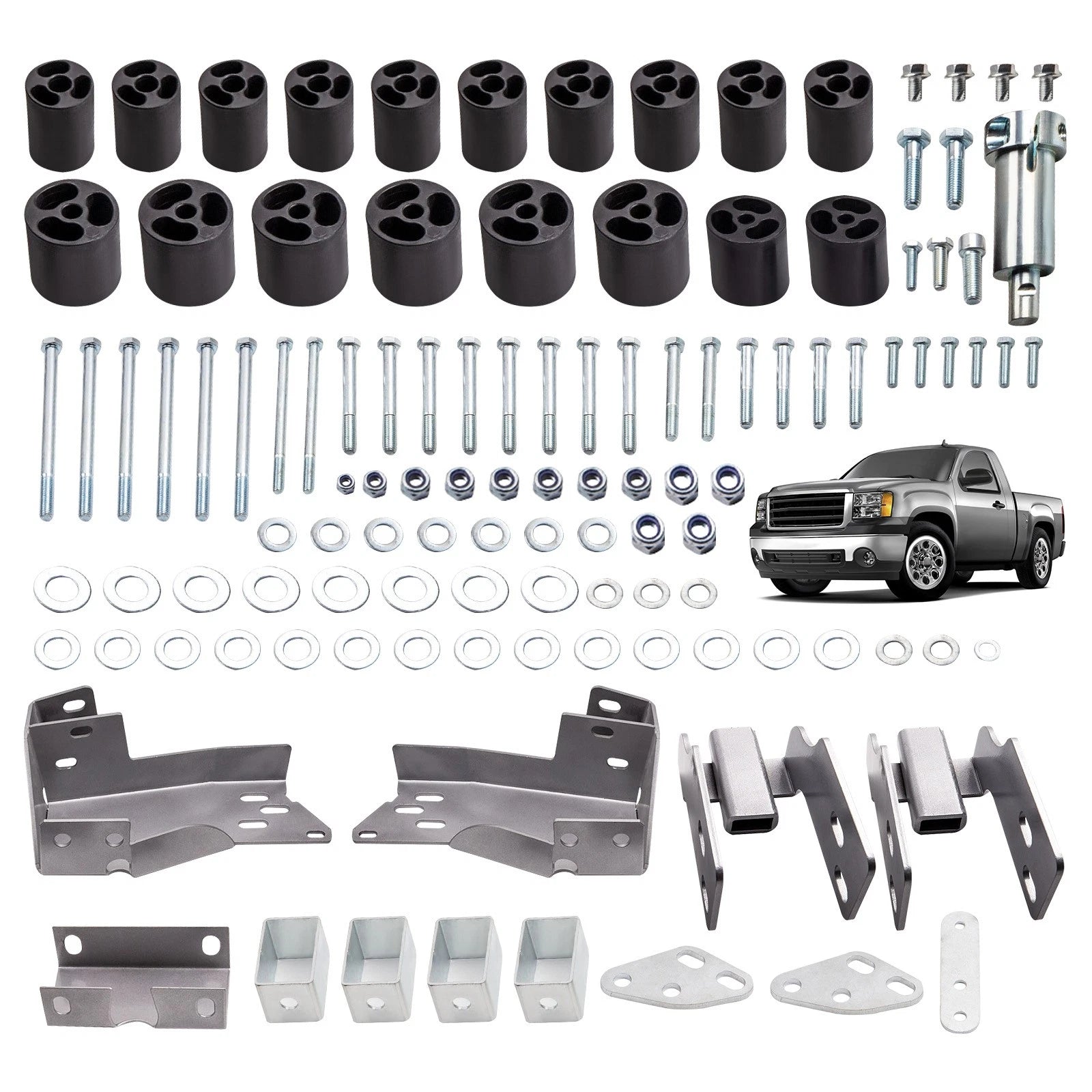 3" Body Lift Kit Brackets + Extension for Chevrolet Silverado 1500 (2007–2013)