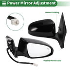 Right Door Mirror for Toyota Corolla (2014–2019) Manual Folding Gloss Black