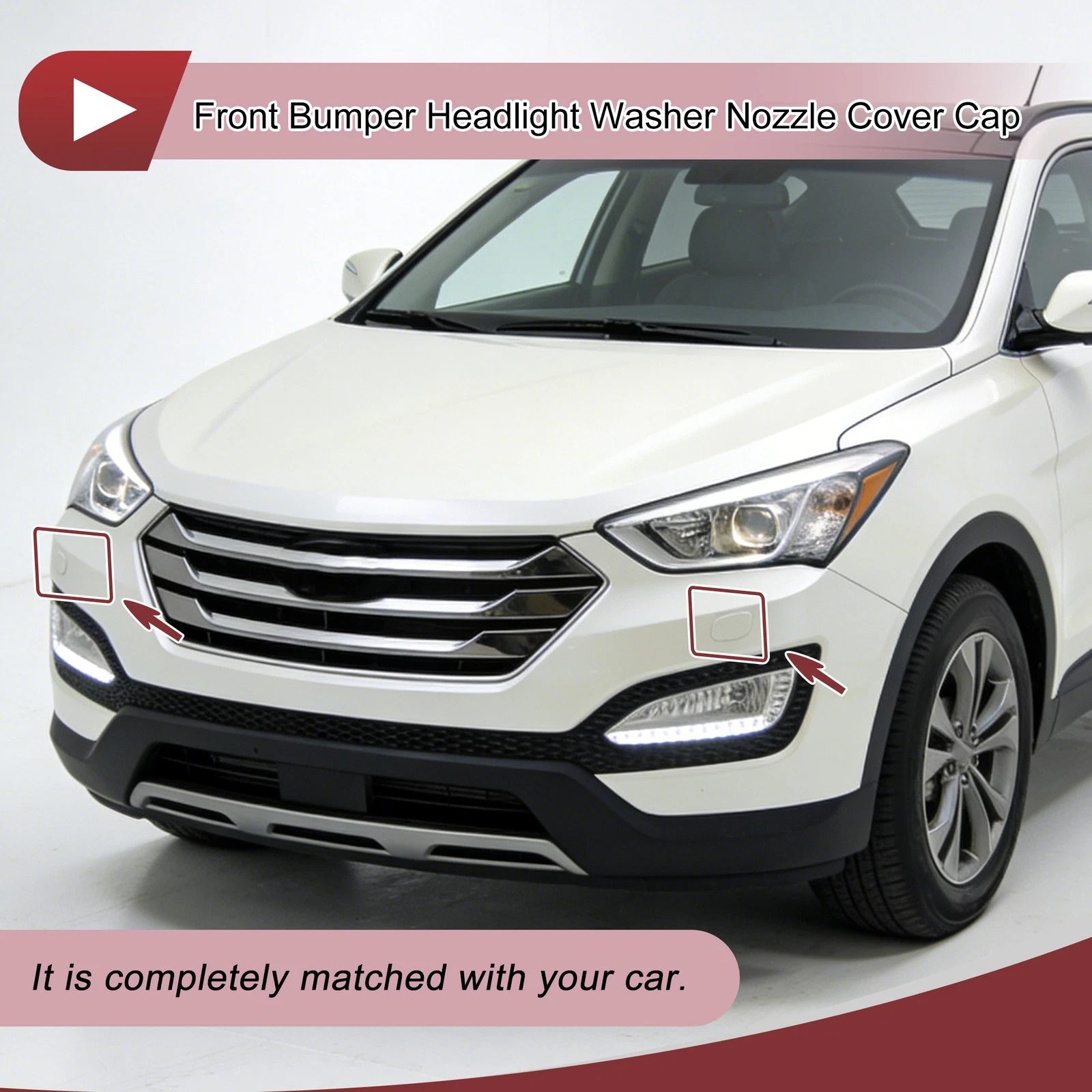 Headlight Washer Nozzle Cover Cap for Hyundai Santa Fe (2013–2018) 986812W000