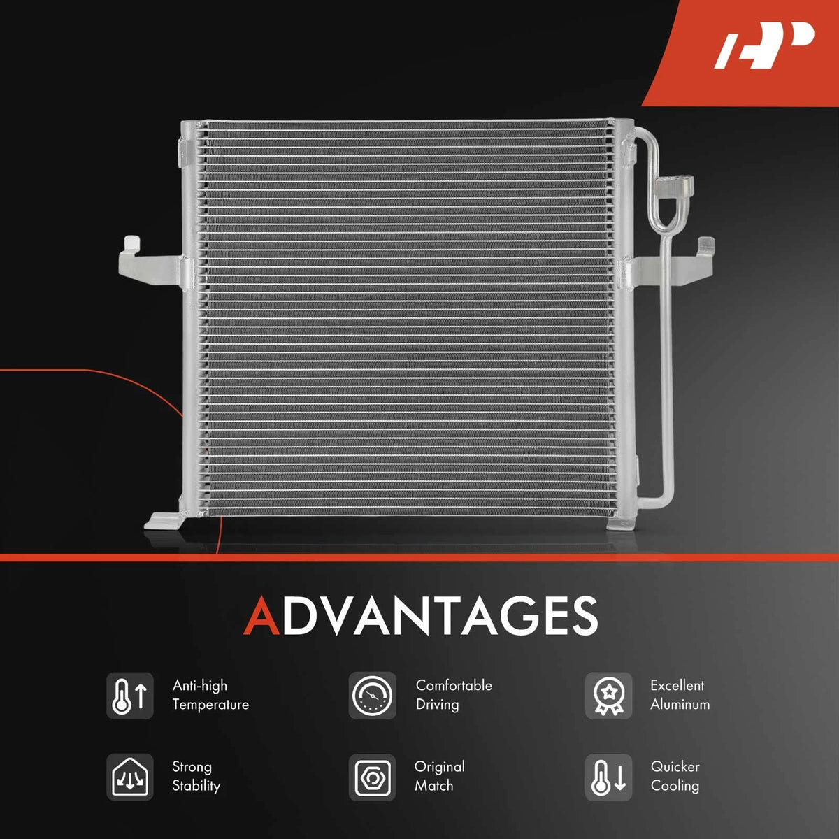 A/C Condenser with Bracket for BMW E30/E36 325i 325is (1982–1994)