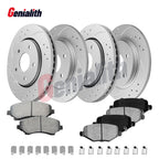 Front Rear Rotors Ceramic Brake Pads Kit for Dodge Grand Caravan (2008–2020)