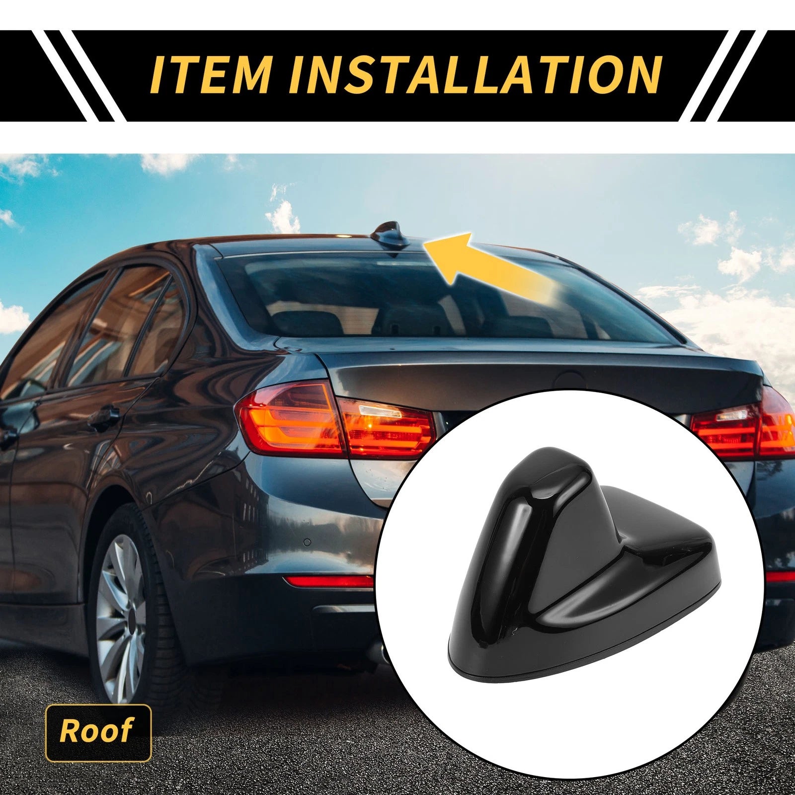 Shark Fin Roof Antenna Cover Trim for Toyota Tundra (2014–2021) Black
