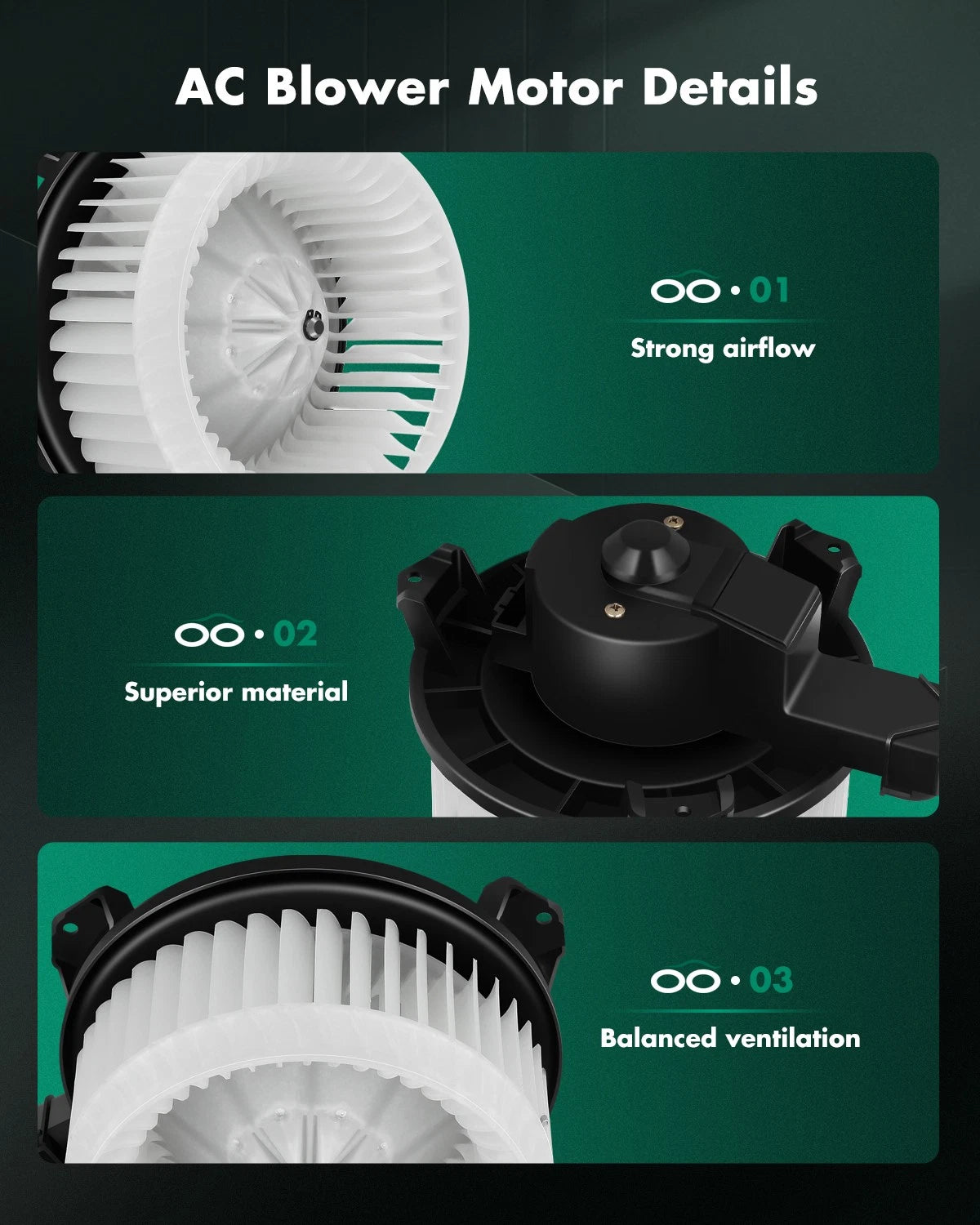 Heater Blower Motor with Fan for Lexus GX470 (2003–2007) & Toyota 4Runner (2003–2009) 700062