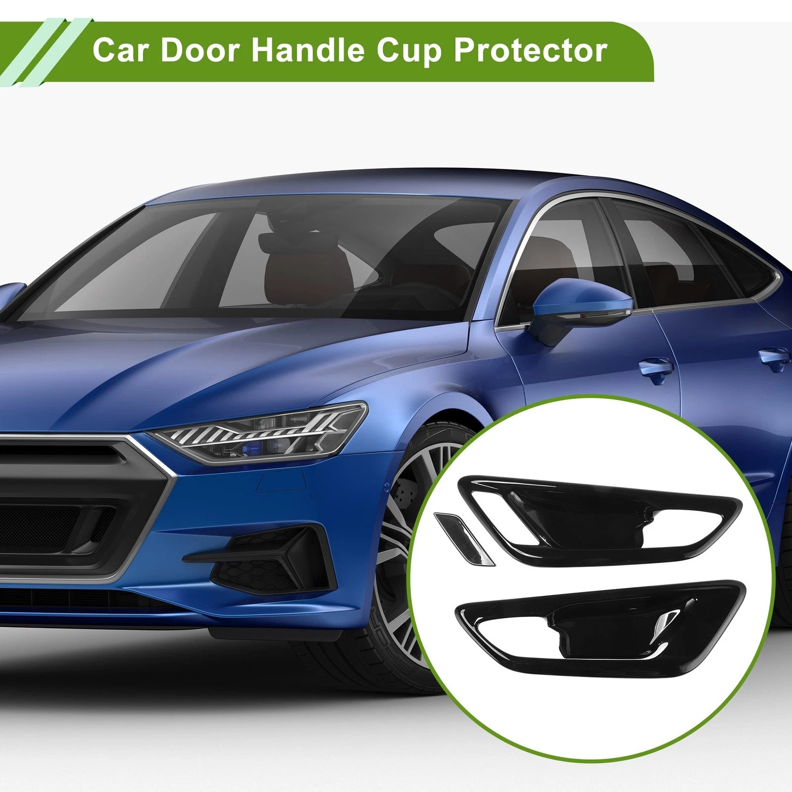 Car Door Handle Cup Protector for Toyota Alphard/Vellfire (2015–2020) - Piano Black