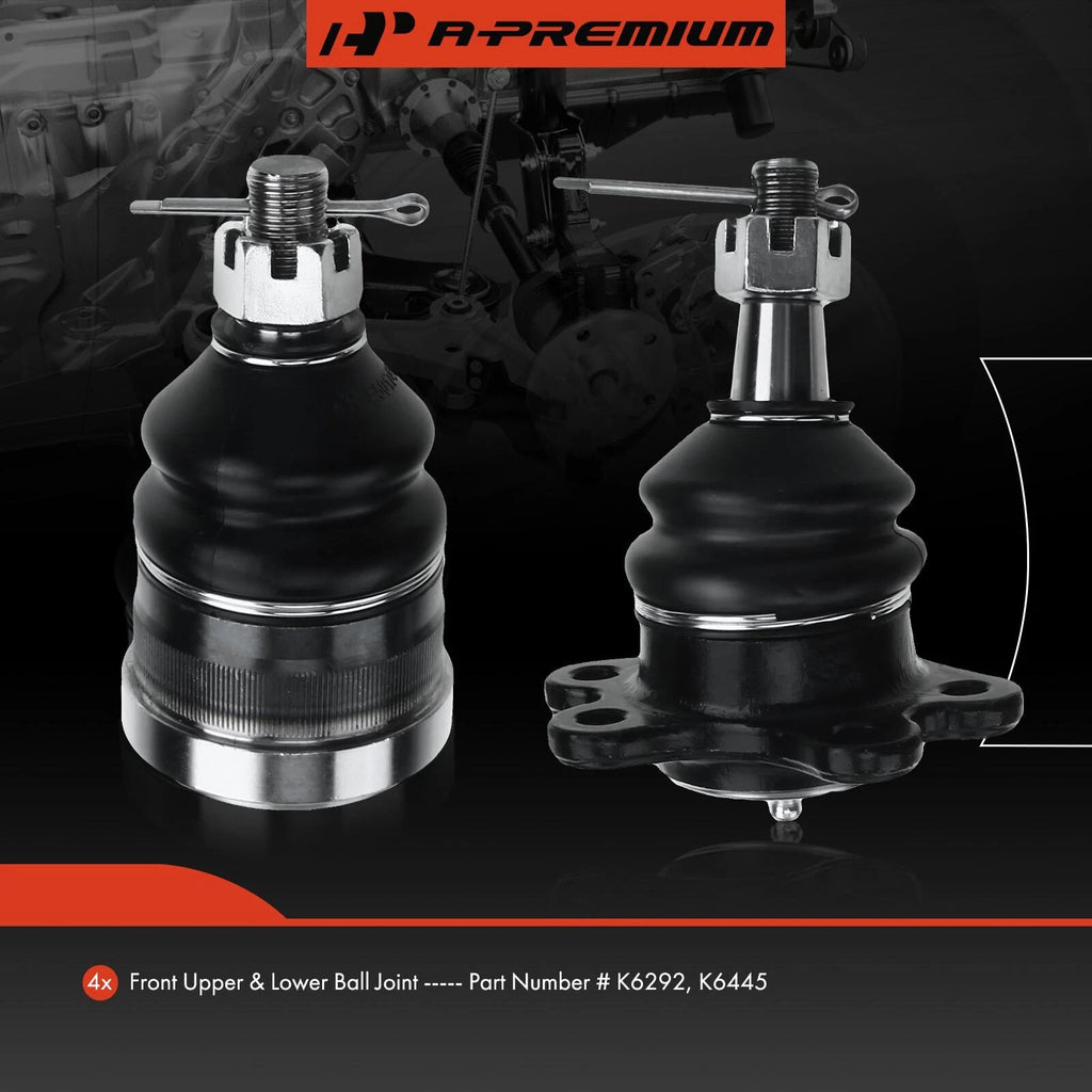 Set of 4 Front Lower & Upper Ball Joints for Chevy GMC C1500 C2500 (1988–2000)
