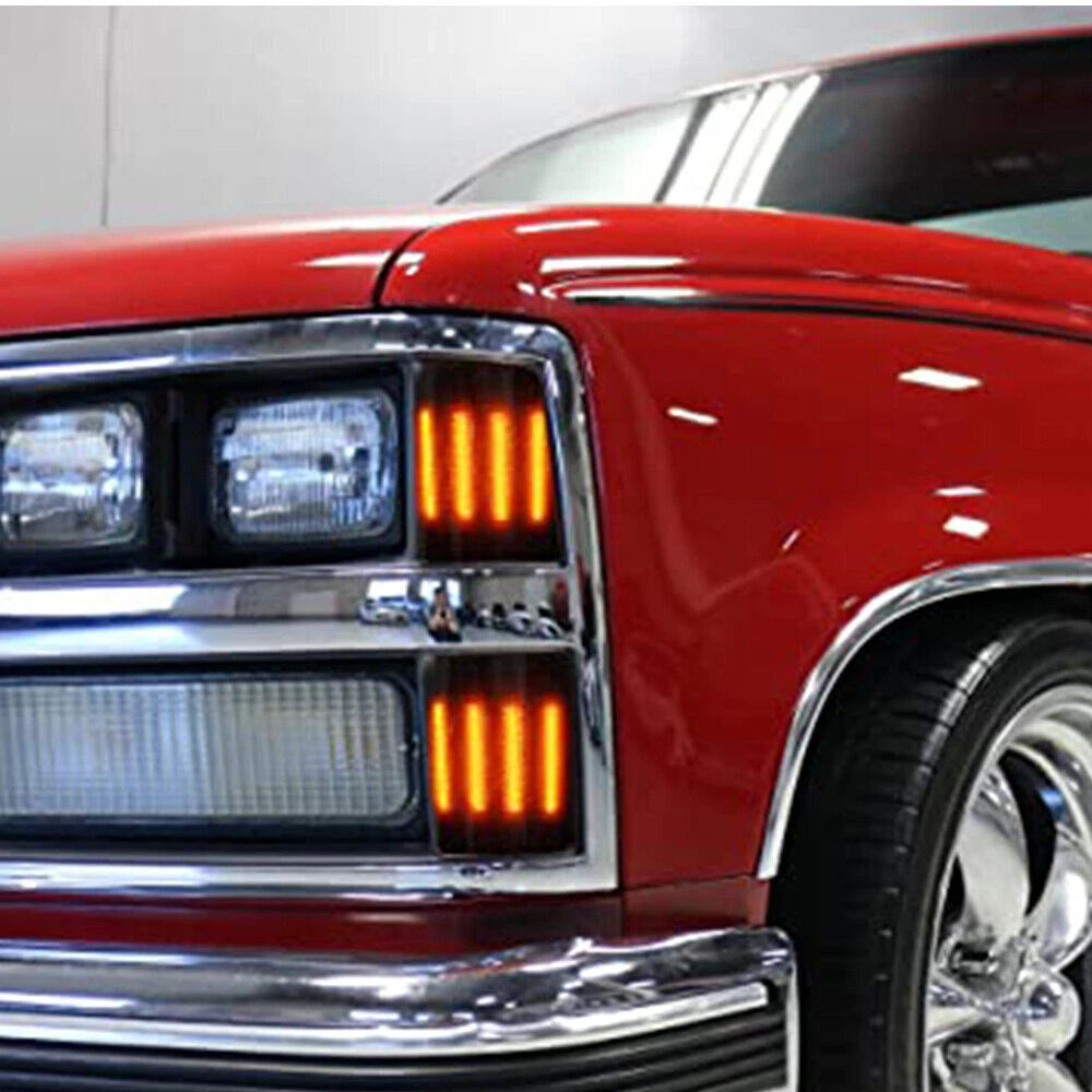 Dynamic Smoke LED Corner Turn Signal Lights for GMC Chevy C/K Silverado Suburban