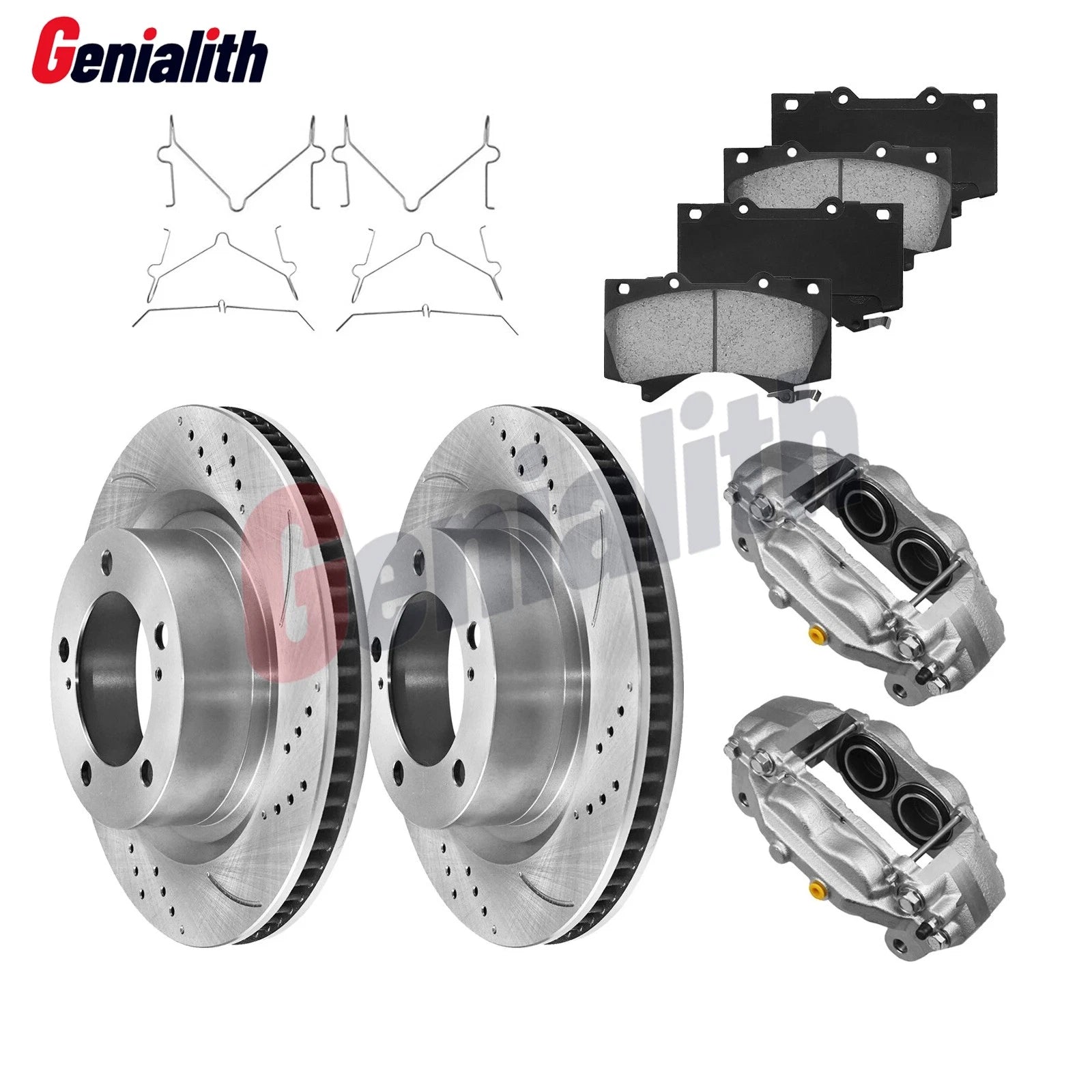 Front Brake Calipers, Pads & Rotors for Toyota Sequoia Tundra (2015–2022)