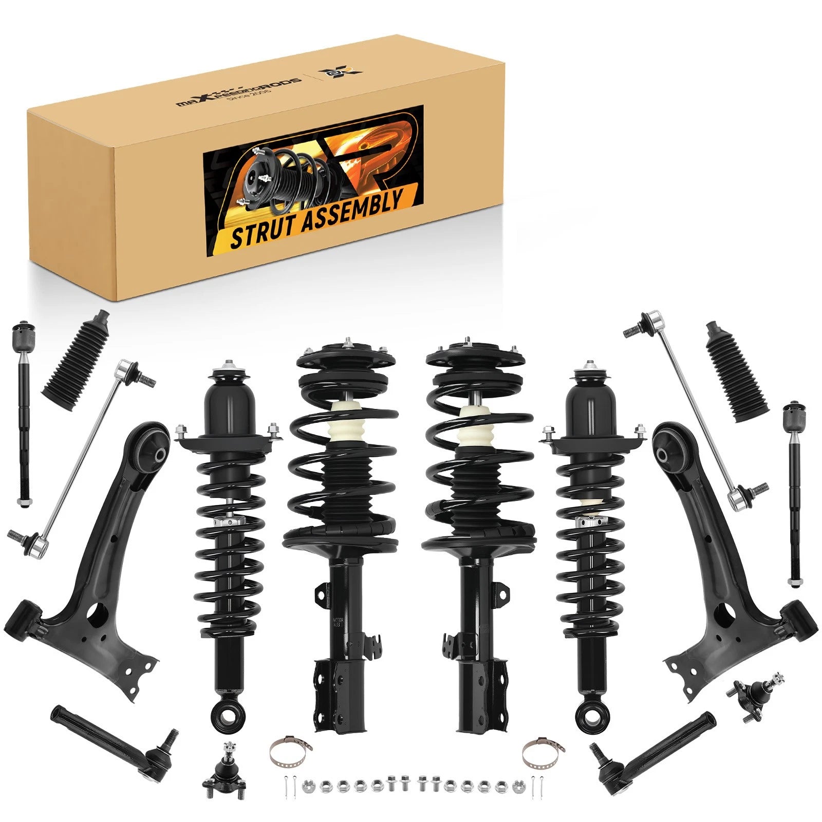 16pc Suspension Kit for Toyota Corolla (2003–2008) Front Rear Struts Control Arms