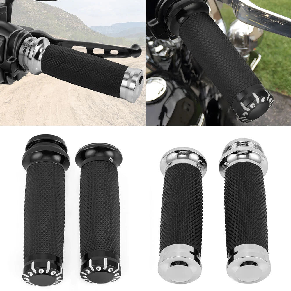 25mm Handlebar Hand Grips for Harley Electra Glide, Dyna, Road King