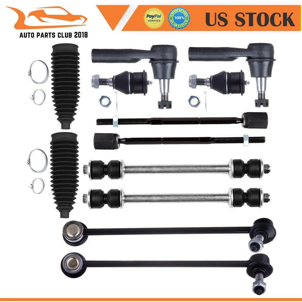 Front Lower Ball Joint & Steering Tie Rod Sway Bar for Ford Taurus (1996–2007)