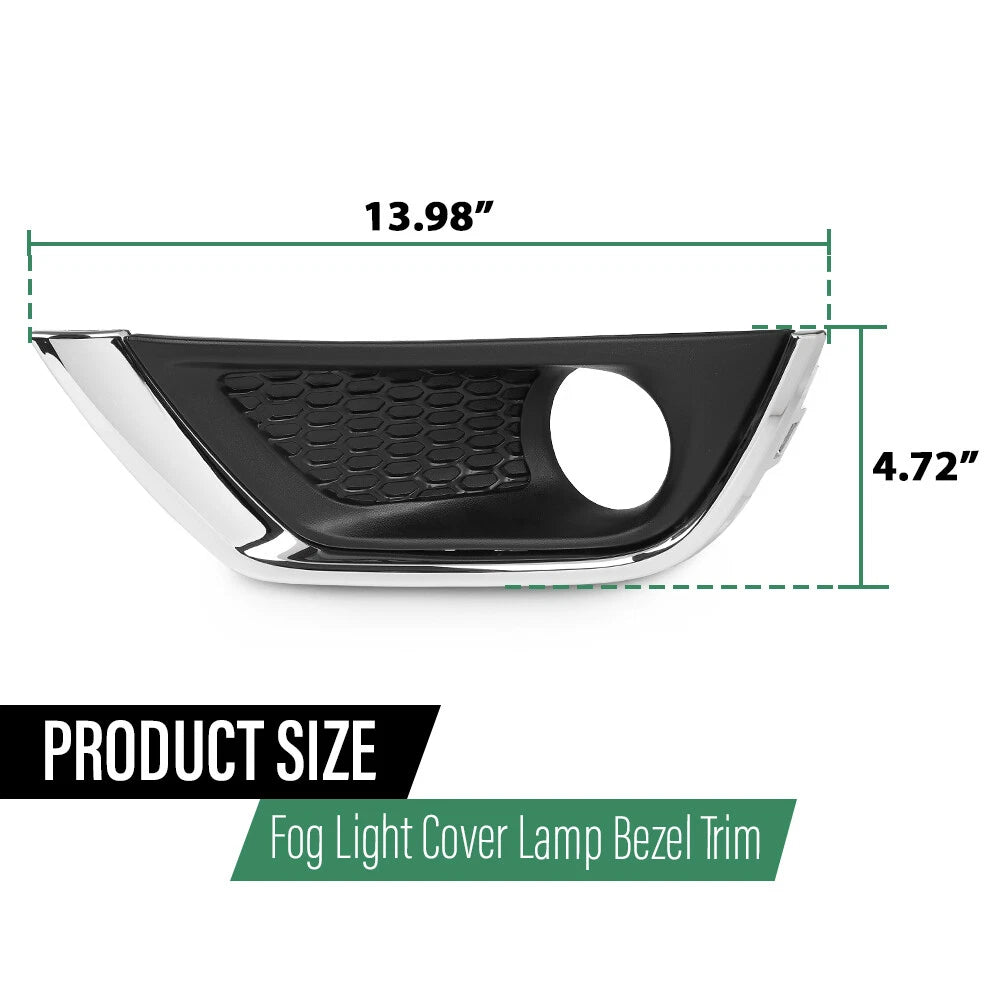 Set of 2 Front Bumper Fog Light Covers for Jeep Compass (2017–2020)