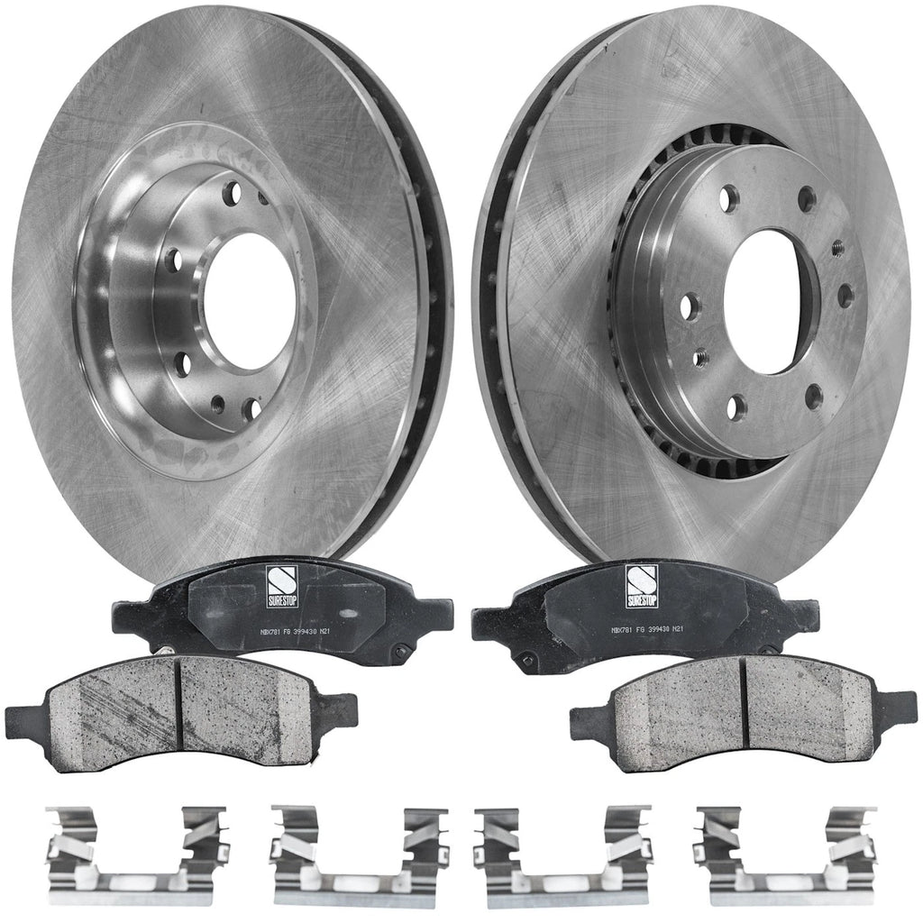 Brake Disc Rotors and Pads Kit for Chevy Saab 9-7x GMC Envoy Trailblazer