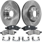 Brake Disc Rotors and Pads Kit for Chevy Saab 9-7x GMC Envoy Trailblazer