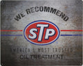 STP Oil Treatment Motor Lubricant Tin Metal Sign for Garage Decor