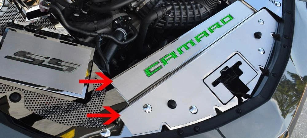 Brushed Front Header Plate Green Vinyl Camaro Inlay for Chevrolet Camaro (2016–2020)