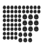 63X Black Engine Topper Screw Bolt Cap Kit for Harley Twin Cam Softail (2000-2006)