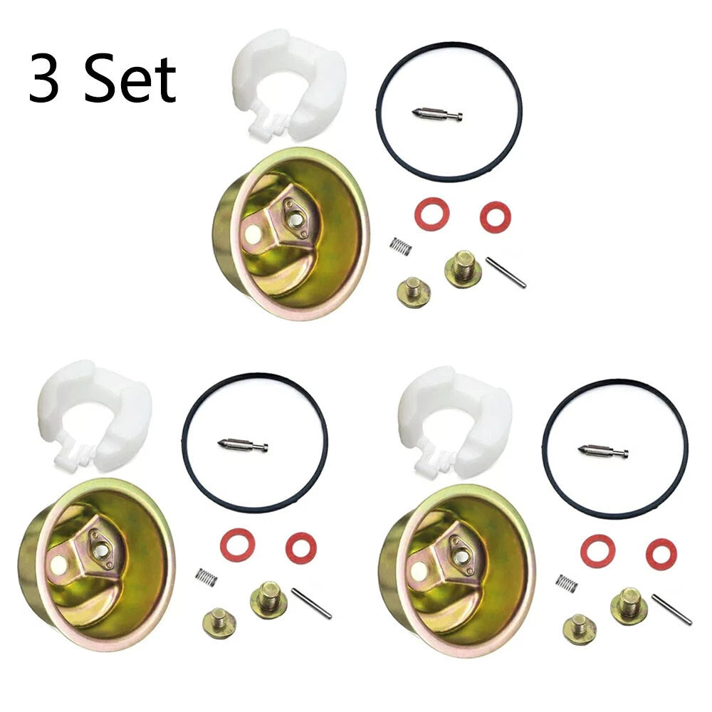 Set of 3 Carburetor Needle Bowl Gasket Float Kit for Honda GX120 GX160 GX200