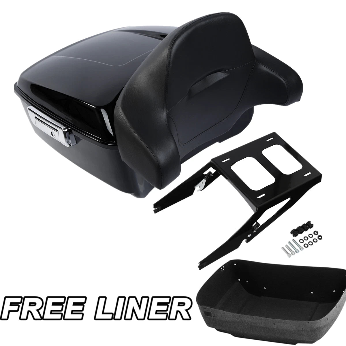 Trunk Mount Rack Backrest for Harley Sport Glide FLSB (2018–2025) Black
