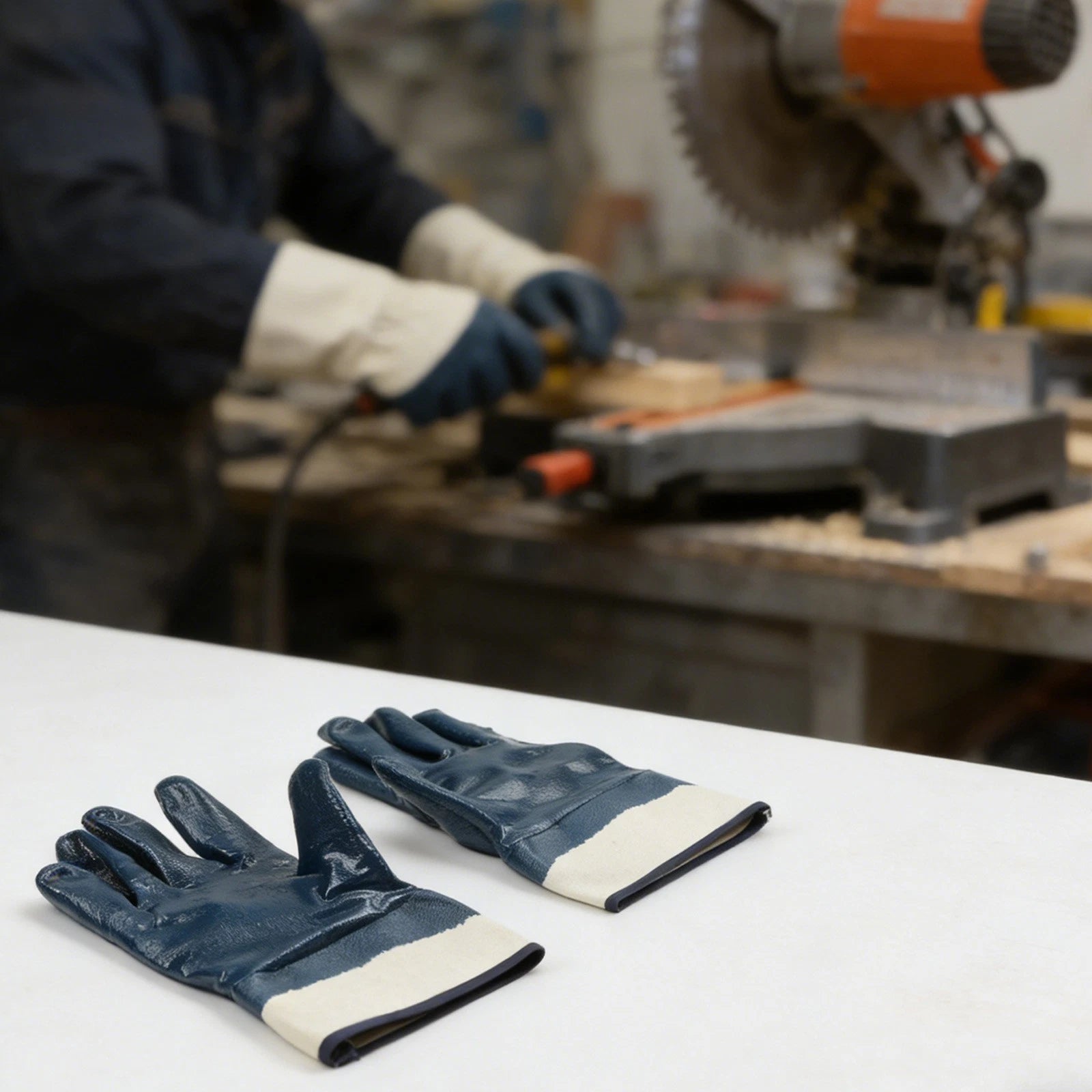 Rubber Coated Work Gloves - Non Slip, Oil Resistant, Wear Proof (2X)
