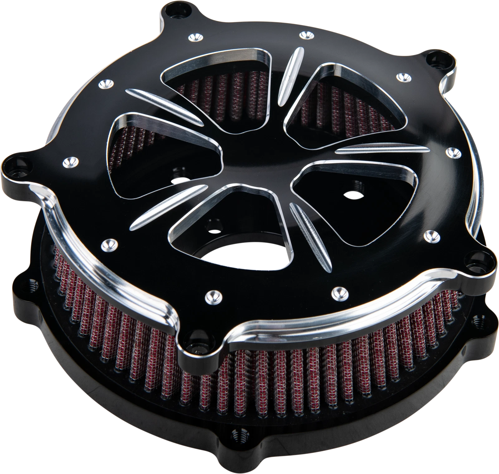 V-Twin Air Cleaner Kit Black with Clear Window for Commodore 120457