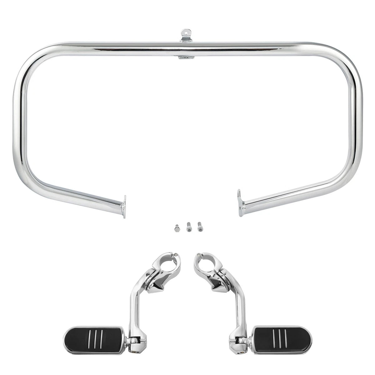 Engine Guard Bar Long Angled Foot Pegs for Harley Touring (2009–2024)