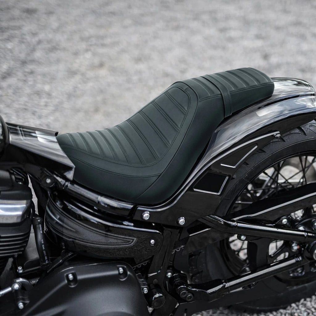 Black Driver Passenger Seat for Harley Softail Standard Street Bob (2018–2025)