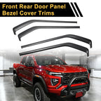 Front Rear Door Panel Bezel Cover for Chevy Colorado (2023–2024) Carbon Fiber