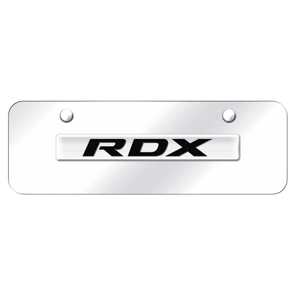 Chrome Name on Chrome Mini License Plate - Officially Licensed for Acura RDX