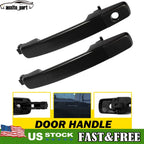 Door Handle Set for Nissan Frontier (2005â2015) Smooth Black 2-Pcs