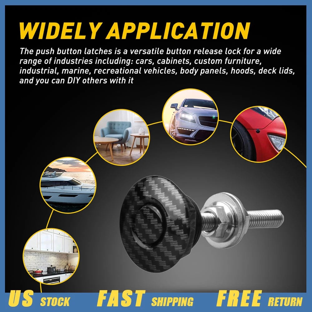 Hood Pin Quick Release Latch for Universal Vehicles (2000–2023)
