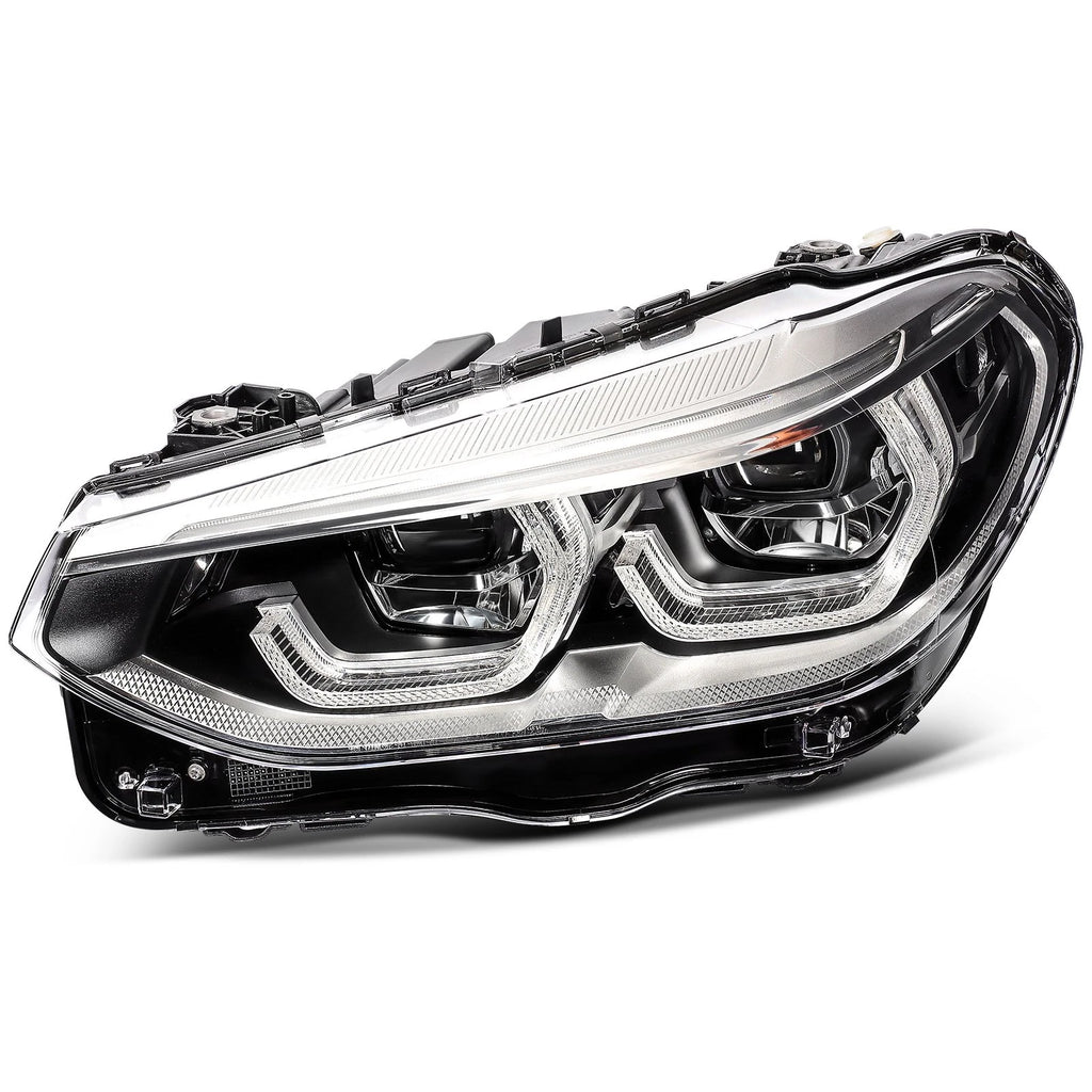 LED Headlights Assembly Pair for BMW X3 X4 (2018–2021) Black Projector