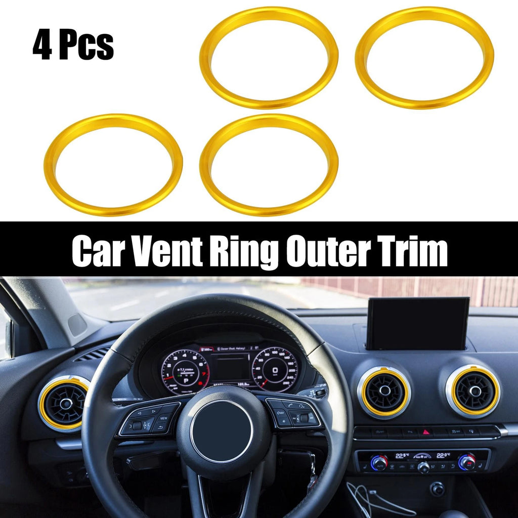 Set of 4 Gold Tone Air Vent Outer Trim for Audi A3 S3 Q2L (2013–2021) 782685683739