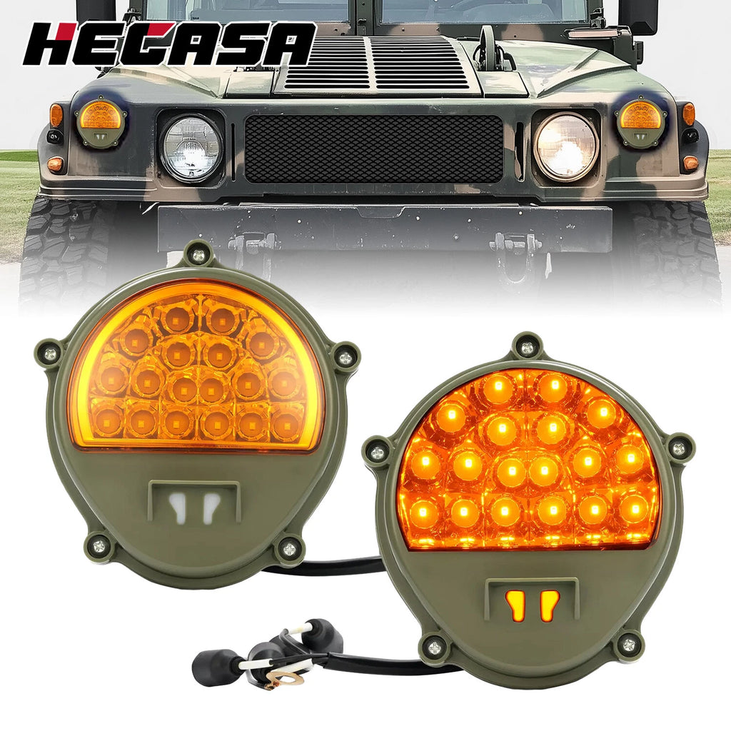 2X LED Front Turn Signal Lights for Humvee M998 M35 (YYYY–YYYY)