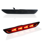 2X Smoked Lens Red Rear Side Marker LED Lights for Ford Mustang (2015–2021)