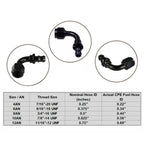 2PC 45-Degree Push-On Lock Hose Adapter for Oil Fuel Gas Line (6AN-10AN)