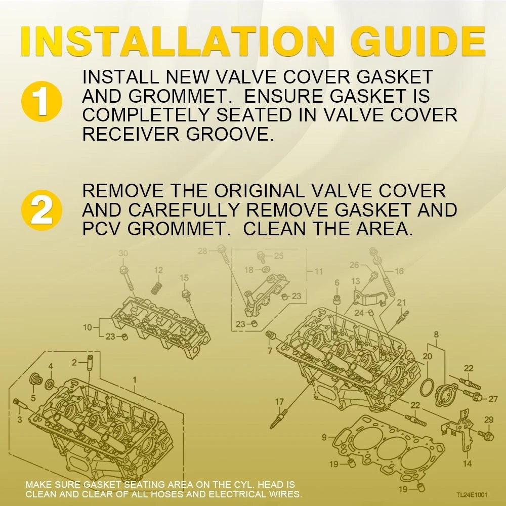 Valve Cover Gasket Set for Toyota Camry Celica 1987–2001 3SFE 5SFE