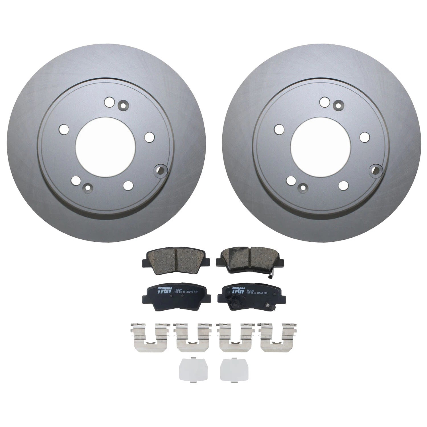 Rear Brake Kit 284mm Disc Rotors & TRW Ceramic Pads for Hyundai Azera, Kia Optima