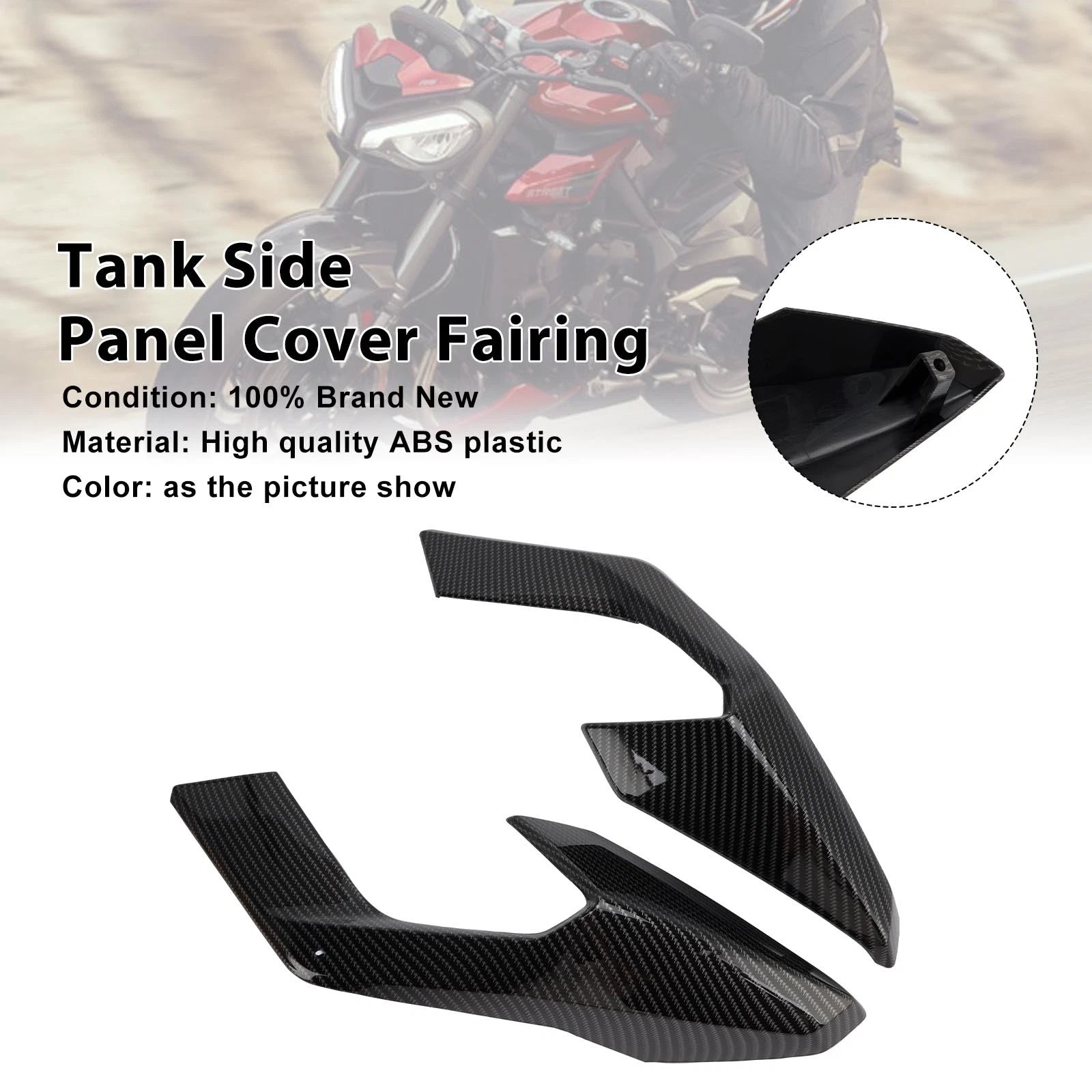 Tank Side Cover Panel Fairing for Street Triple 765 R/RS (2023–2025) Carbon