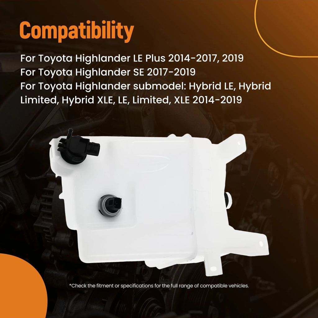 Windshield Washer Reservoir Tank for Toyota Highlander (2014–2019)