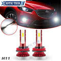 Ultra Cool White 100W COB LED Fog Light Conversion Kit for Mazda (H11/H8, 2007–2010)