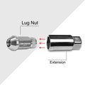 Set of 20 M12X1.25 Gunmetal Open End Cone Seat Hex Rim Lug Nuts + Extensions