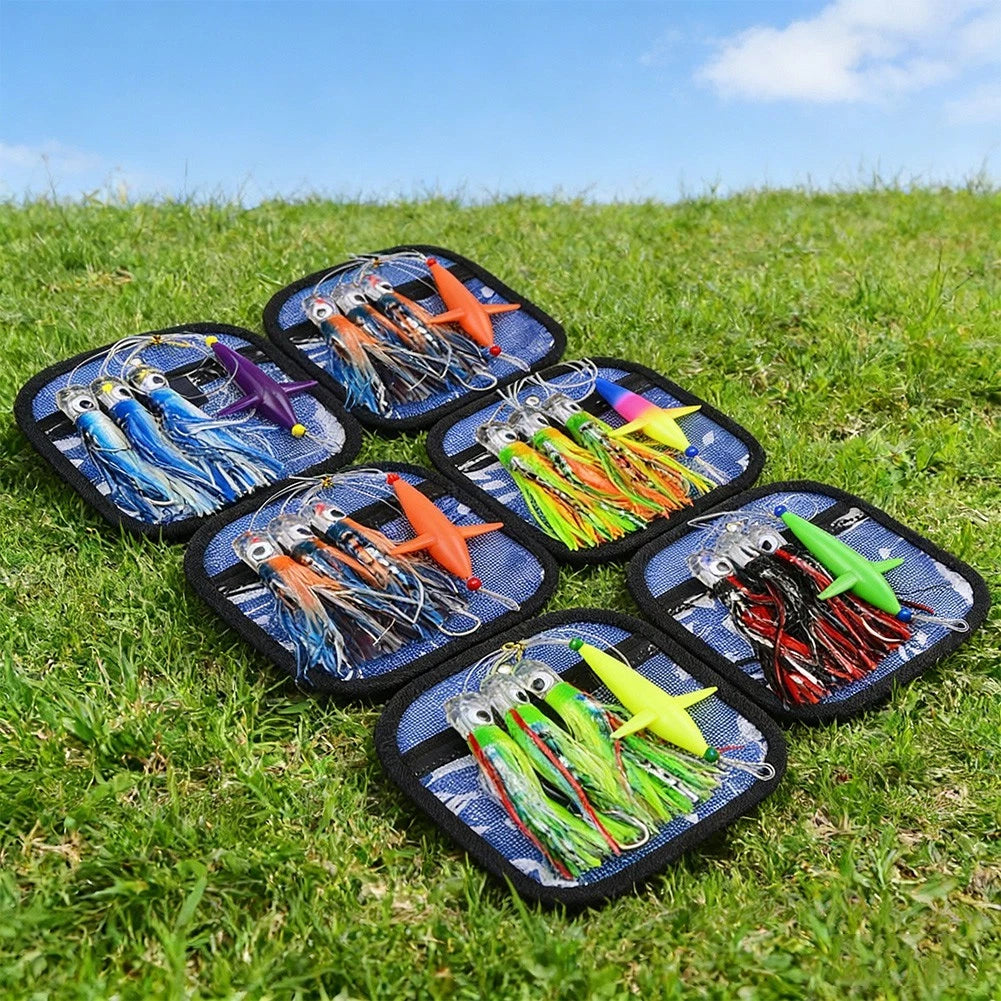 Silicone Squid Skirt Lure Set for Tuna Fishing (6 inch & 9 inch)
