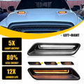 Smoked LED Hood Bezel Driving Light for Dodge Ram