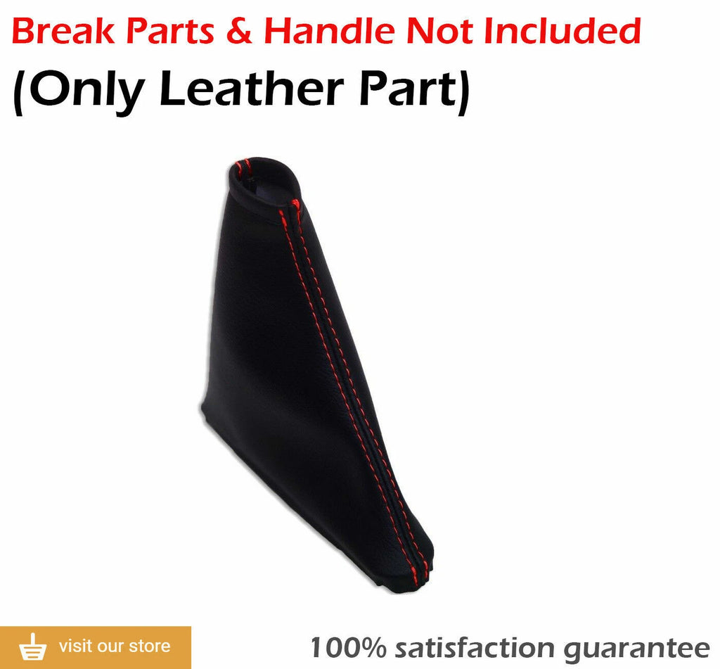 Leather Synthetic Automatic & Brake Boot for VW Jetta (2011–2018) Red Stitch