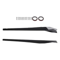 Set of 2 Black Side Skirt Extensions for Corvette C8 (2020–2022) Carbon Look