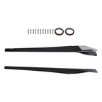 Set of 2 Black Side Skirt Extensions for Corvette C8 (2020–2022) Carbon Look
