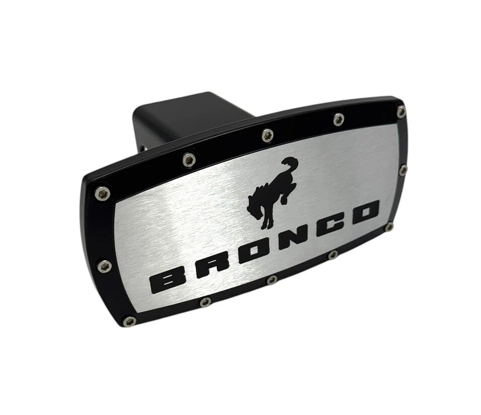 Tow Hitch Cover with Allen Bolts for Black Ford Bronco (2021–2024)